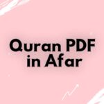 Quran pdf in Afar